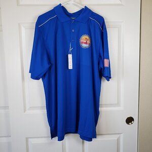 Core 365 NWT Mens Ocean City 9/11 Memorial Ride Cycling Blue Polo Size 2X